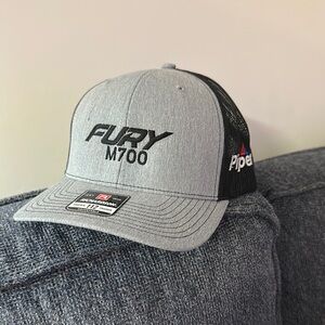 Fury M700 Piper Gray and Black Trucker Cap- Richardson Brand